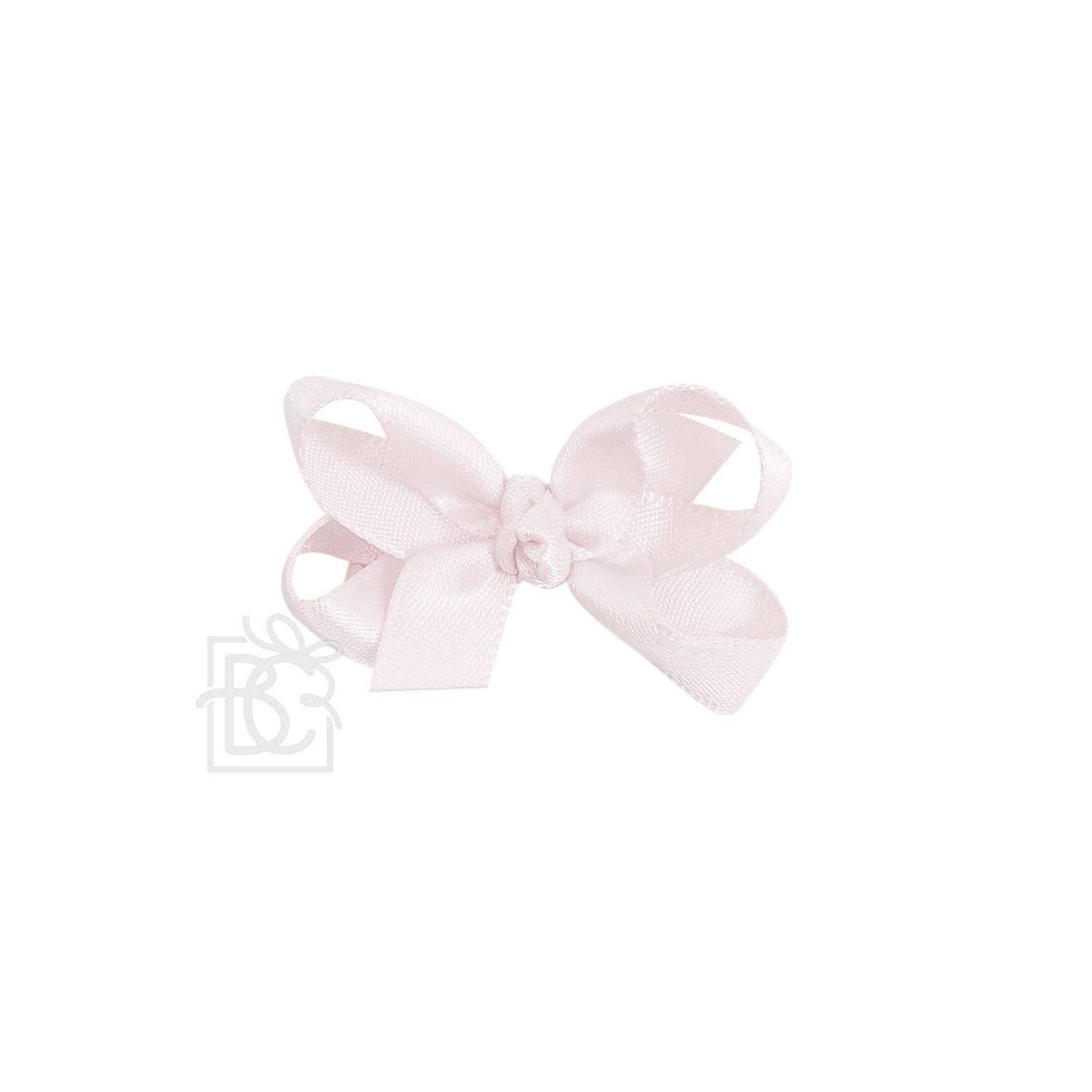 Beyond Creations, LLC - SATIN BOW ON CLIP: WHITE / 4.5" Large - 1.5" Ribbon on Alligator Clip