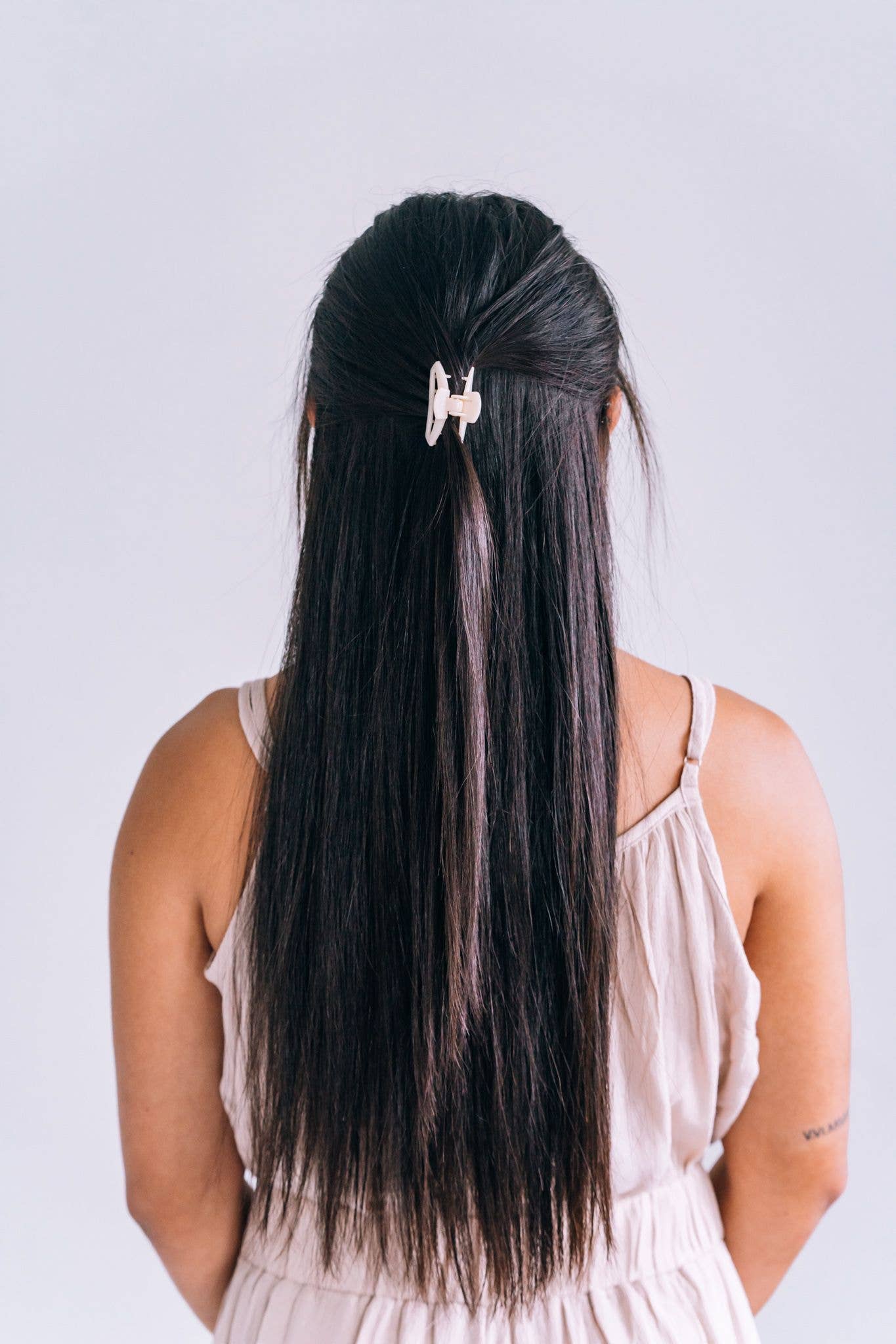 TELETIES - Open Hair Clip | Tiny | Almond Beige