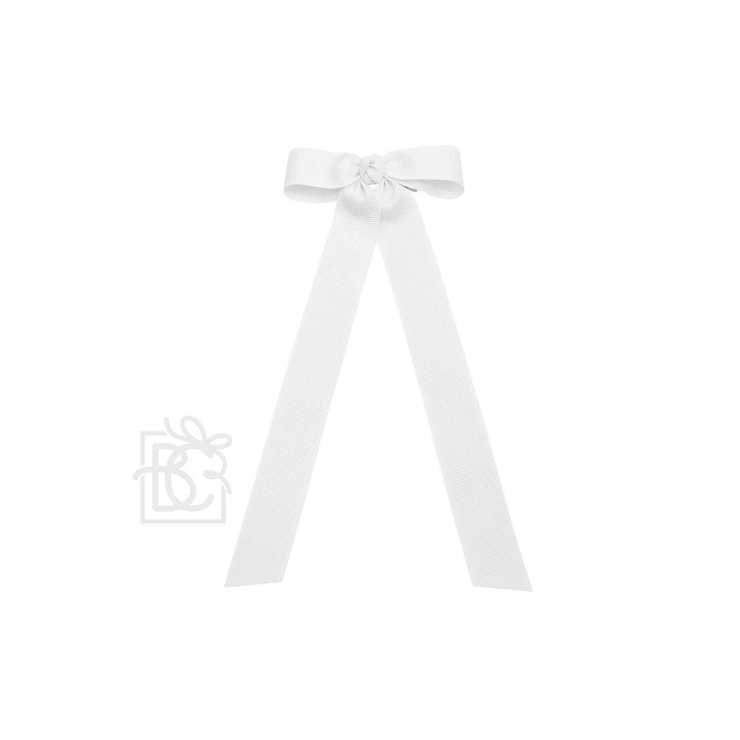 Beyond Creations, LLC - FLAT BOW W/ 7" STREAMERS ON ALLIGATOR CLIP: 4.5" W/ 7" Streamers / RED