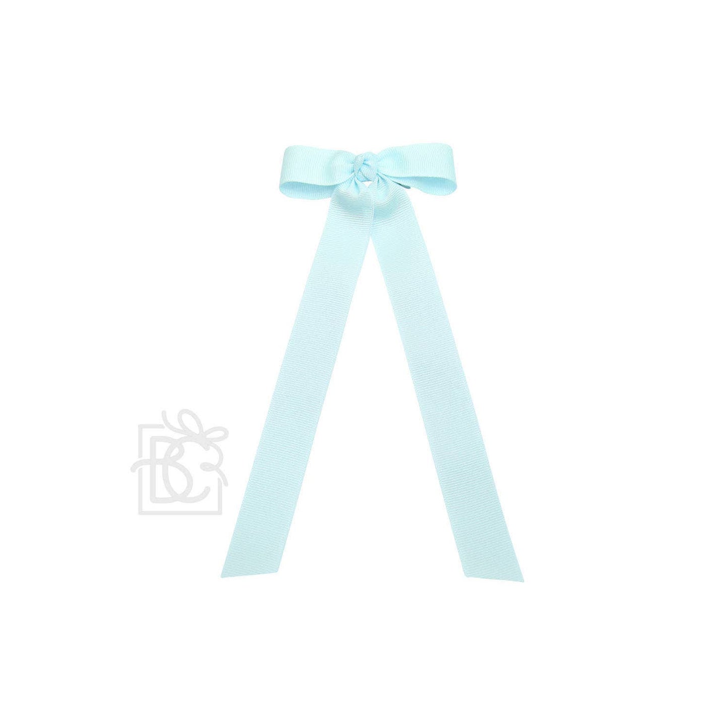 Beyond Creations, LLC - FLAT BOW W/ 7" STREAMERS ON ALLIGATOR CLIP: 4.5" W/ 7" Streamers / POWDER PINK