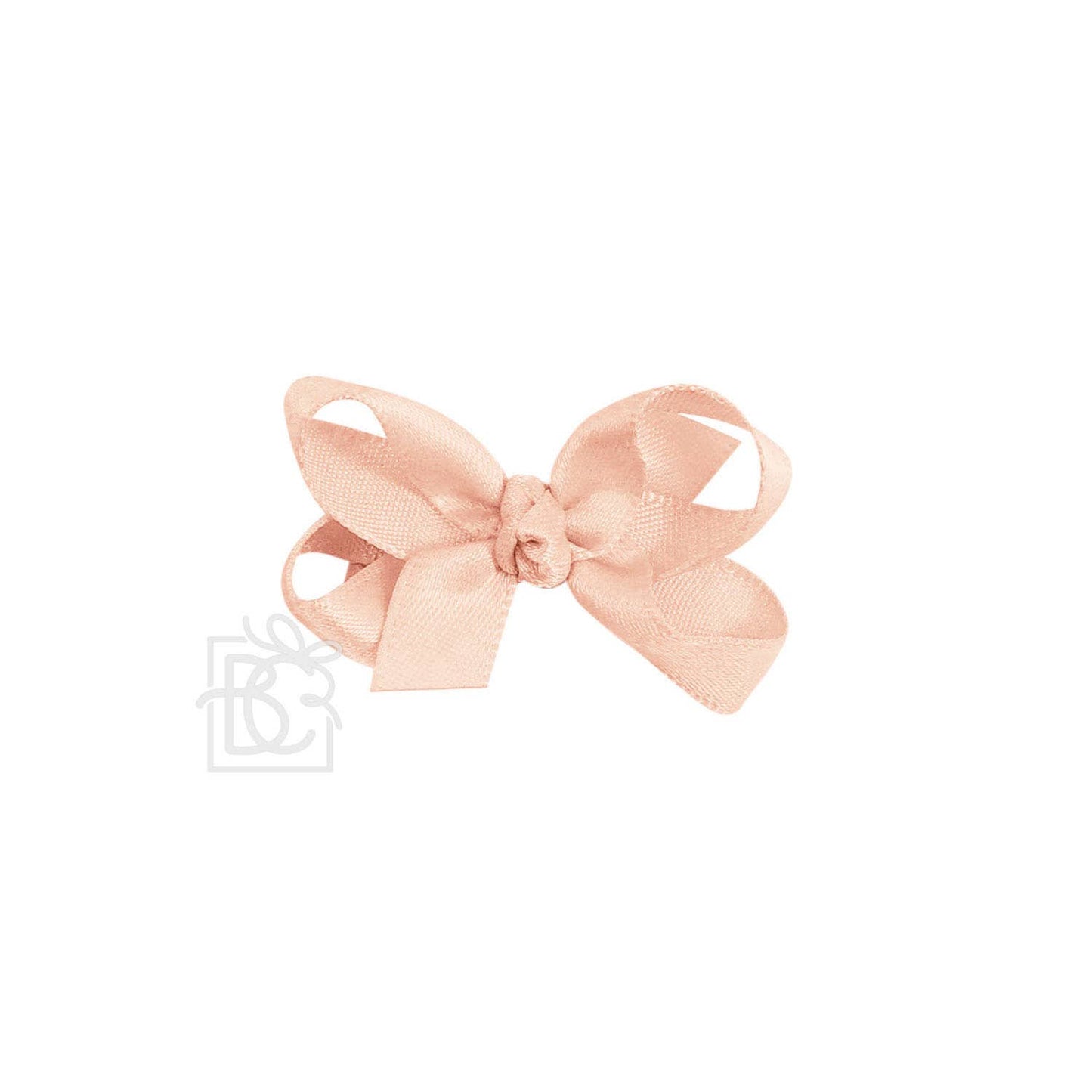 Beyond Creations, LLC - SATIN BOW ON CLIP: ANTIQUE WHITE / 5.5" Huge - 2.25" Ribbon on Alligator Clip