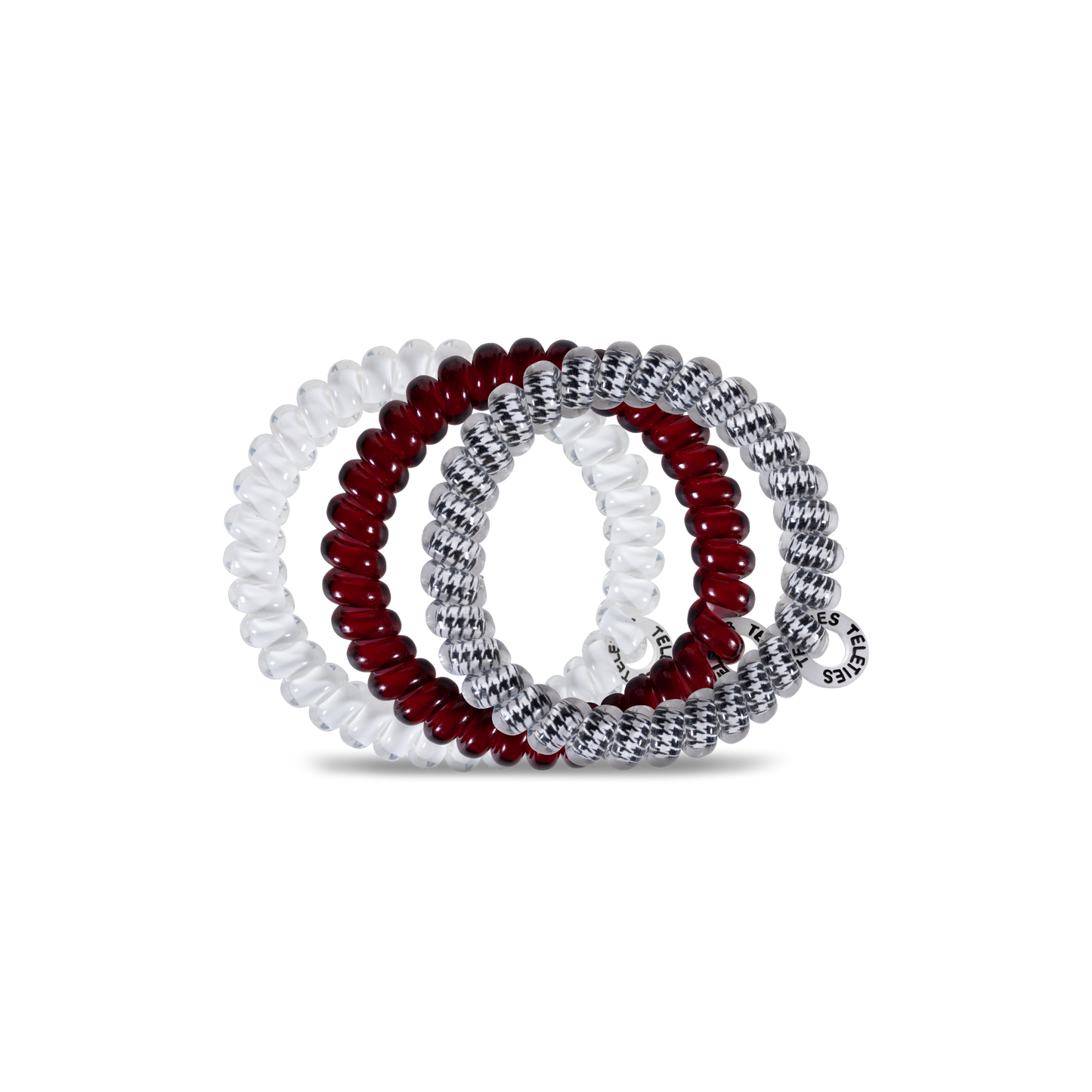 TELETIES - Spiral Hair Coils | Small | Univ. of Alabama Hair Ties