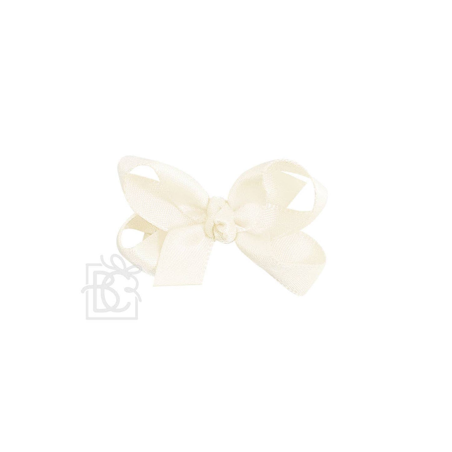 Beyond Creations, LLC - SATIN BOW ON CLIP: POWDER PINK / 5.5" Huge - 2.25" Ribbon on Alligator Clip