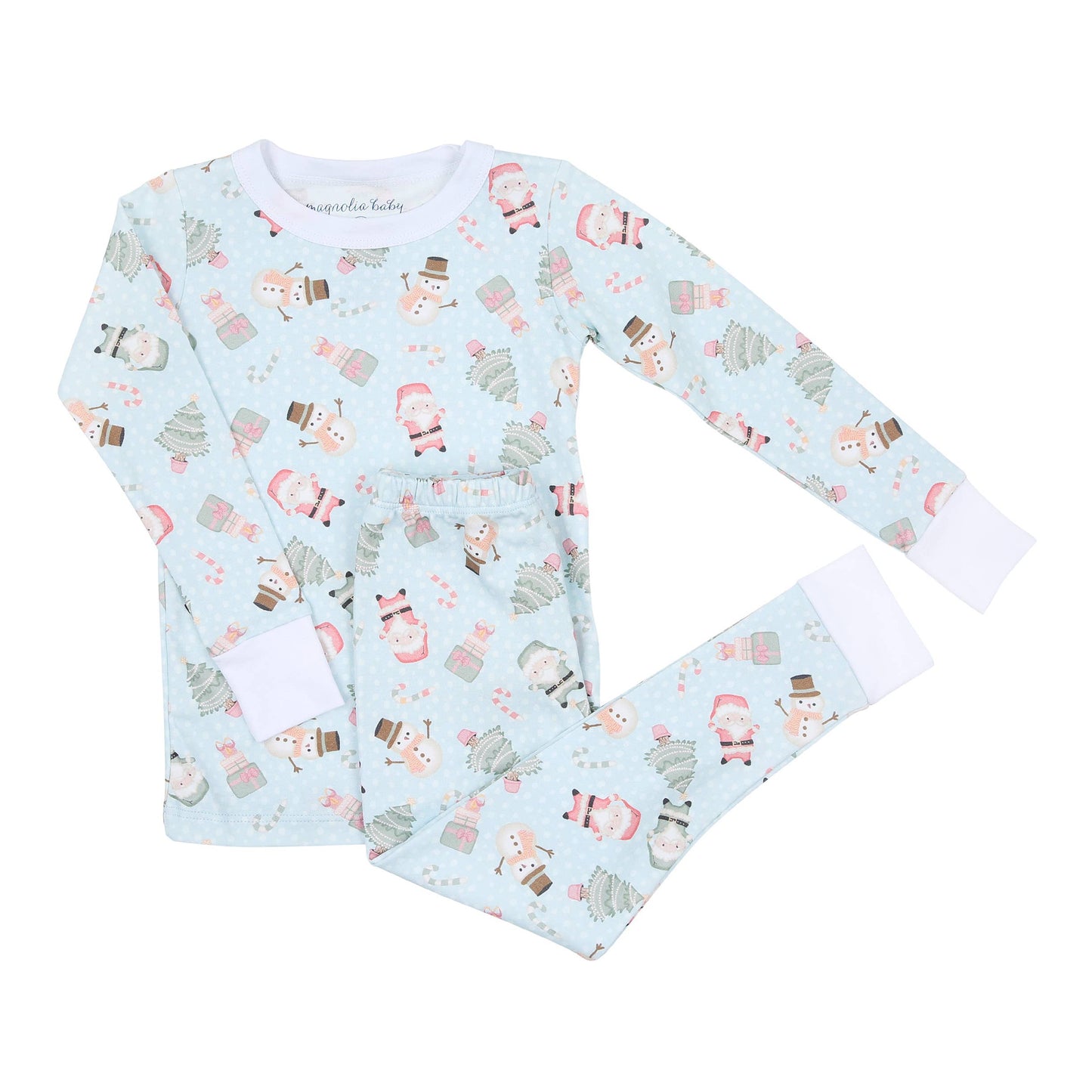 Magnolia Baby - Sweet Little Christmas-Big Kid- Long Pajamas Set- Blue