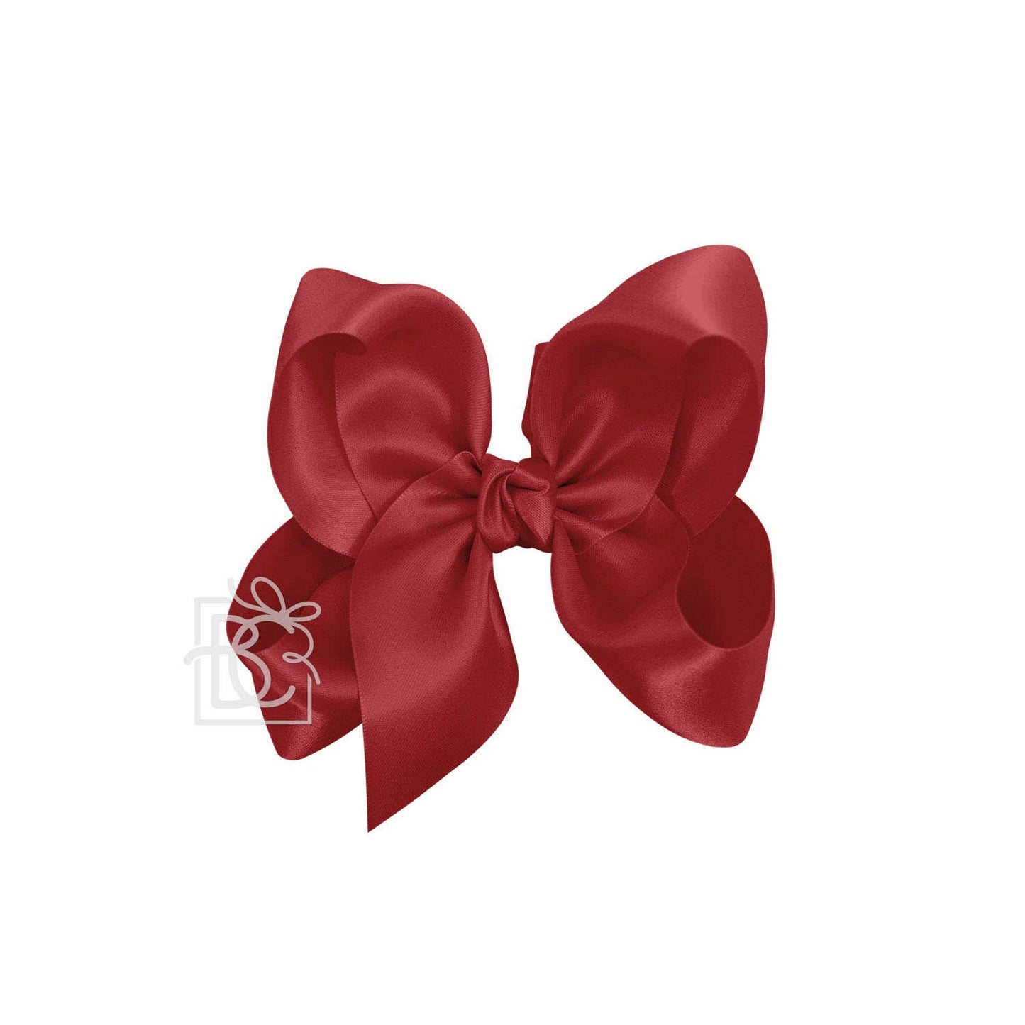 Beyond Creations, LLC - SATIN BOW ON CLIP: ANTIQUE WHITE / 5.5" Huge - 2.25" Ribbon on Alligator Clip