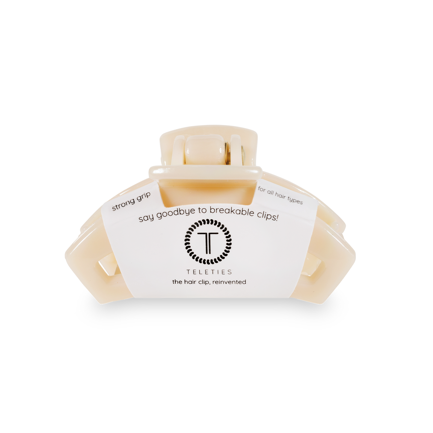 TELETIES - Open Hair Clip | Tiny | Almond Beige