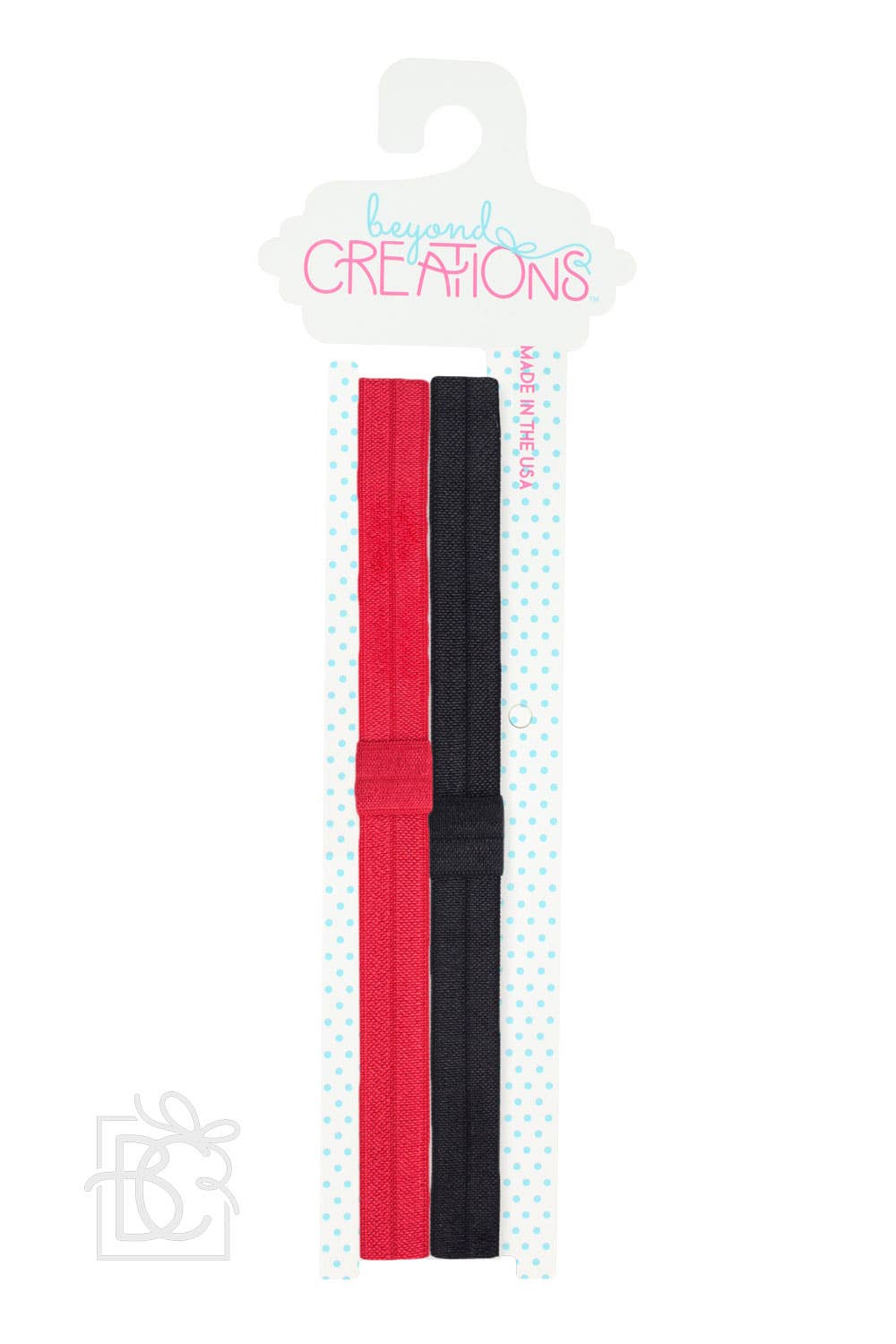 Beyond Creations, LLC - SKINNY ELASTIC HEADBAND PACKS: WHITE/LIGHT PINK / 3-18 Months