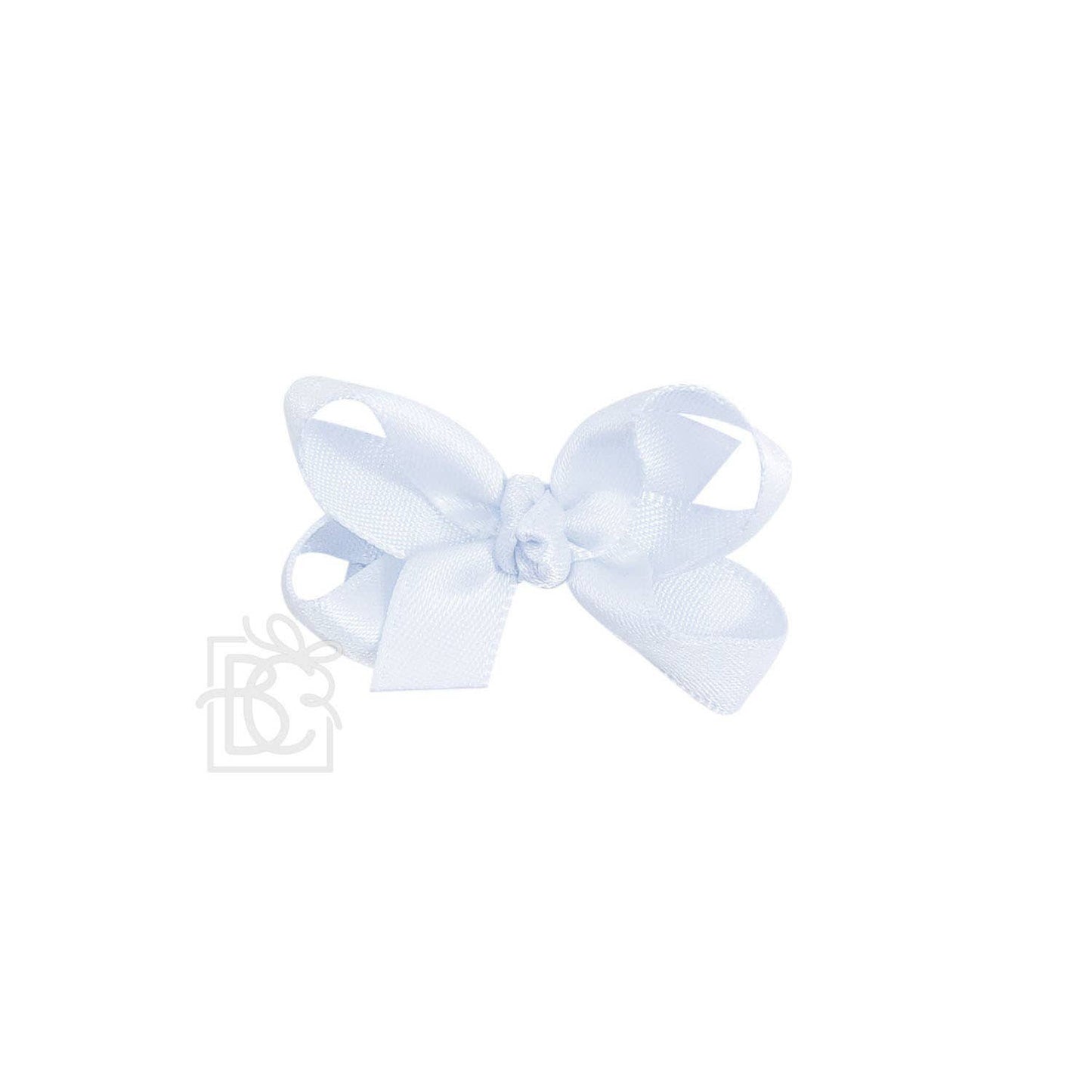 Beyond Creations, LLC - SATIN BOW ON CLIP: POWDER PINK / 4.5" Large - 1.5" Ribbon on Alligator Clip