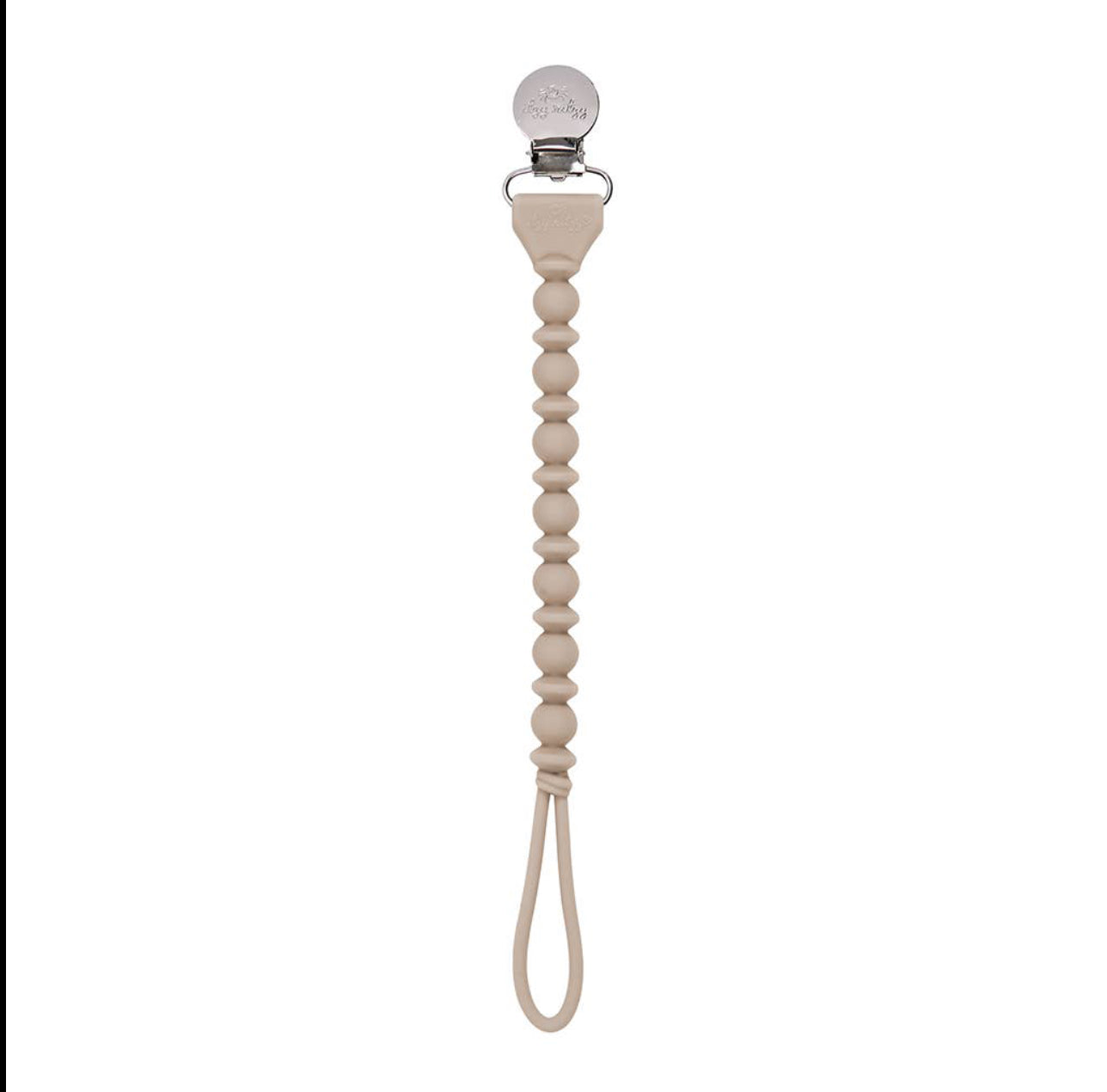 Itzy Ritzy - Sweetie Strap™ Silicone One-Piece Pacifier Clips-Toast