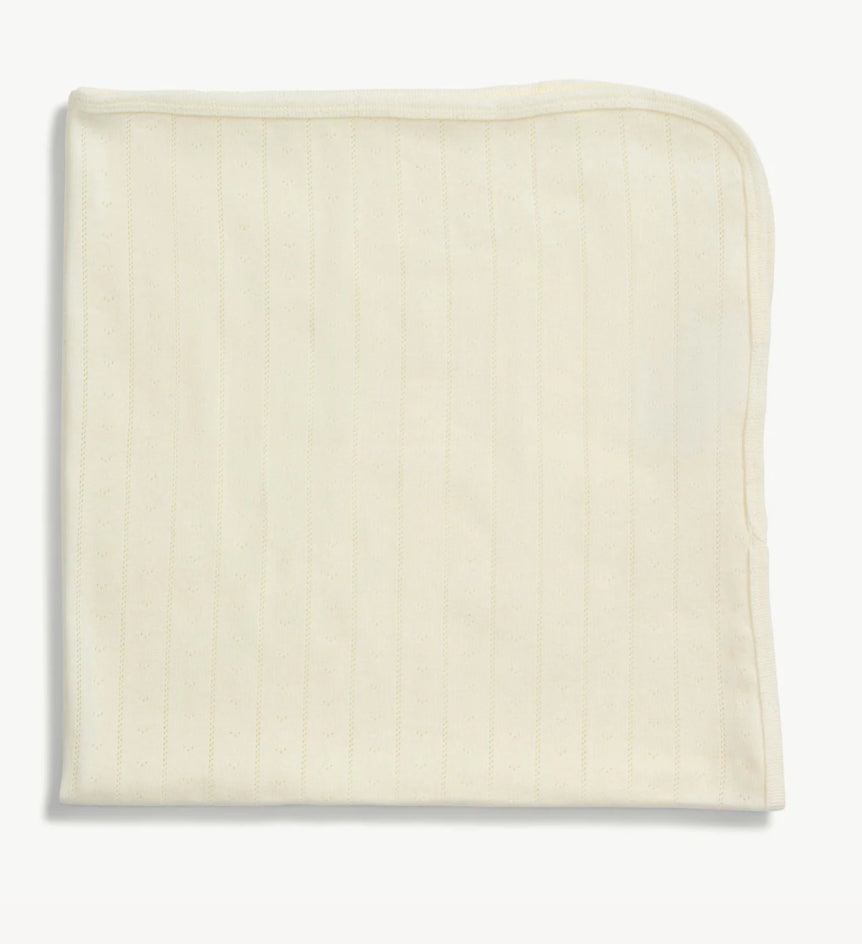 Magnetic Me- Pointelle Baby Blanket- Love Lines Tofu