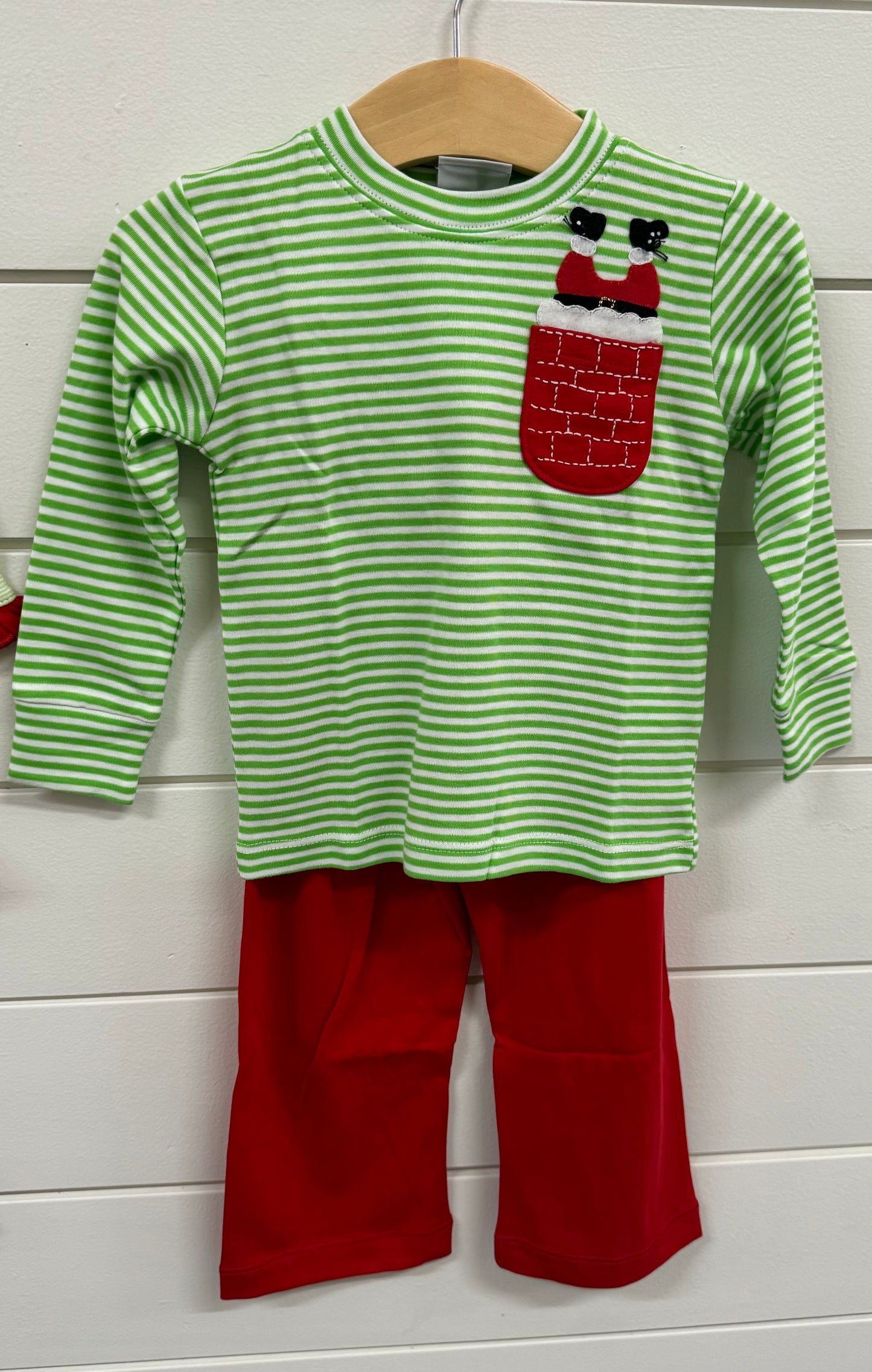 Squiggles- Santa LS + Pant Set
