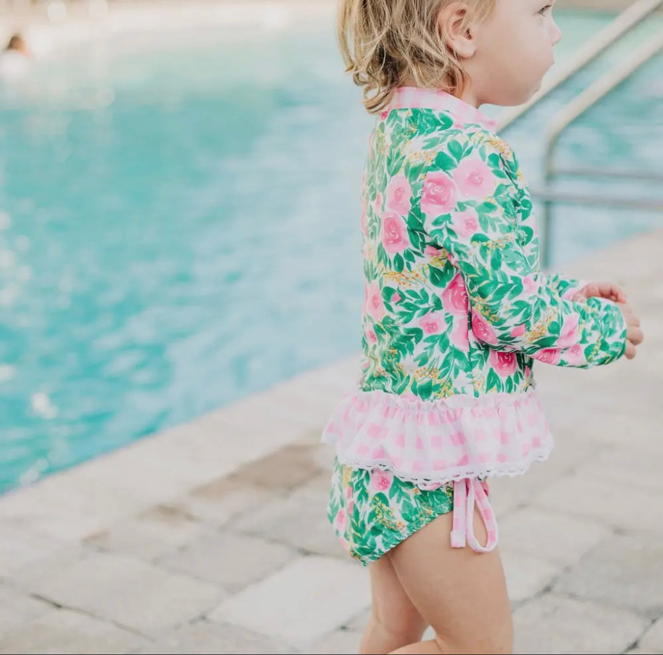 Sugar Bee Clothing- Rashgaurd Tankini- Hawaii Floral