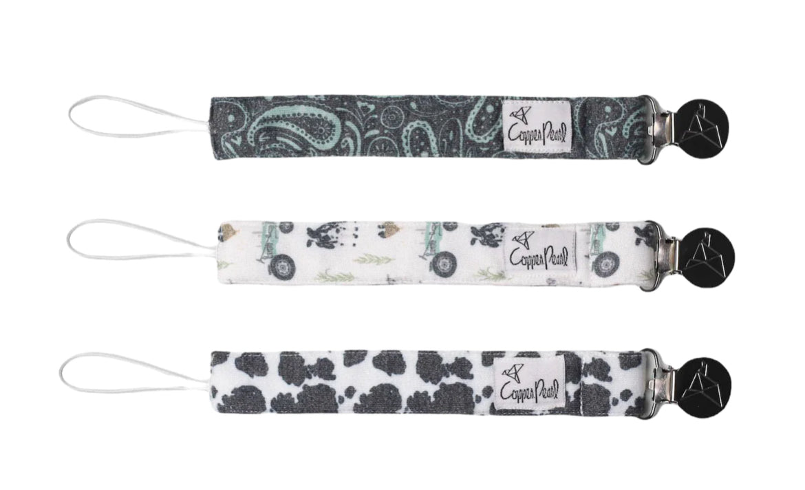Copper Pearl- Binky Clips 3-Pack-Jo