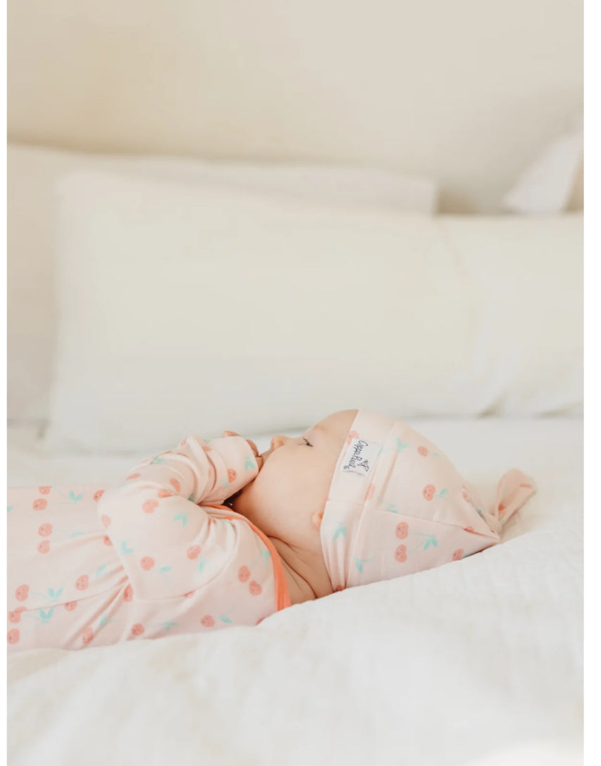 Copper Pearl- Newborn Top Knot Hat-Cheery