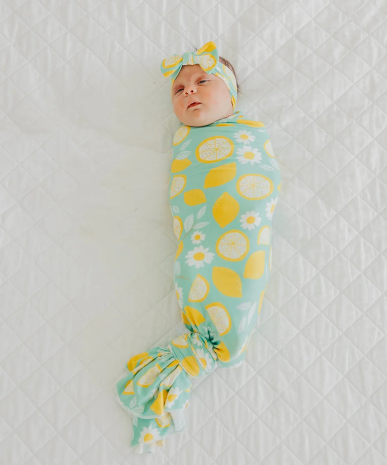 Copper Pearl- Swaddle Blanket- Lemon