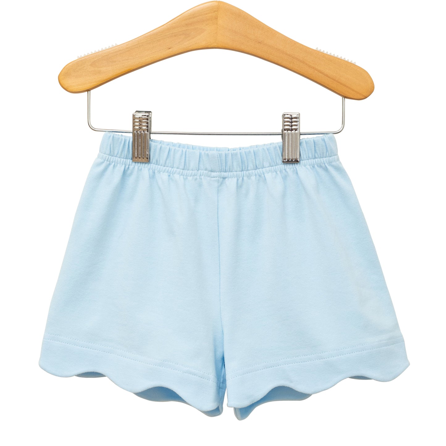 Trotter Street Kids- Scalloped Shorts- Light Blue