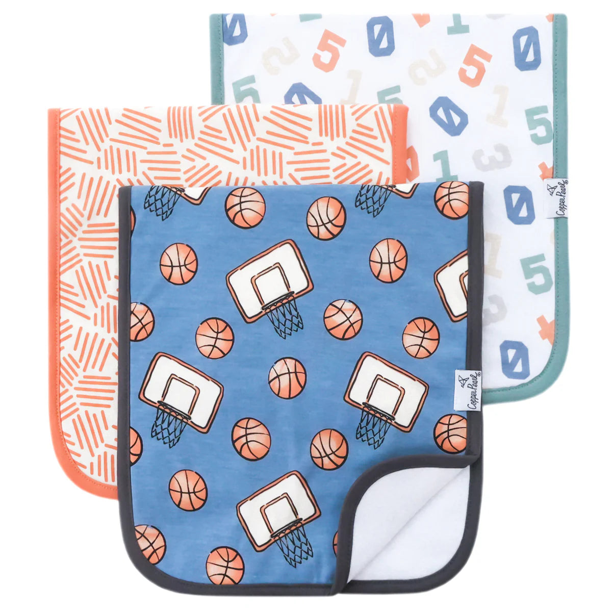 Copper Pearl Premium Burp Cloths- Dunk