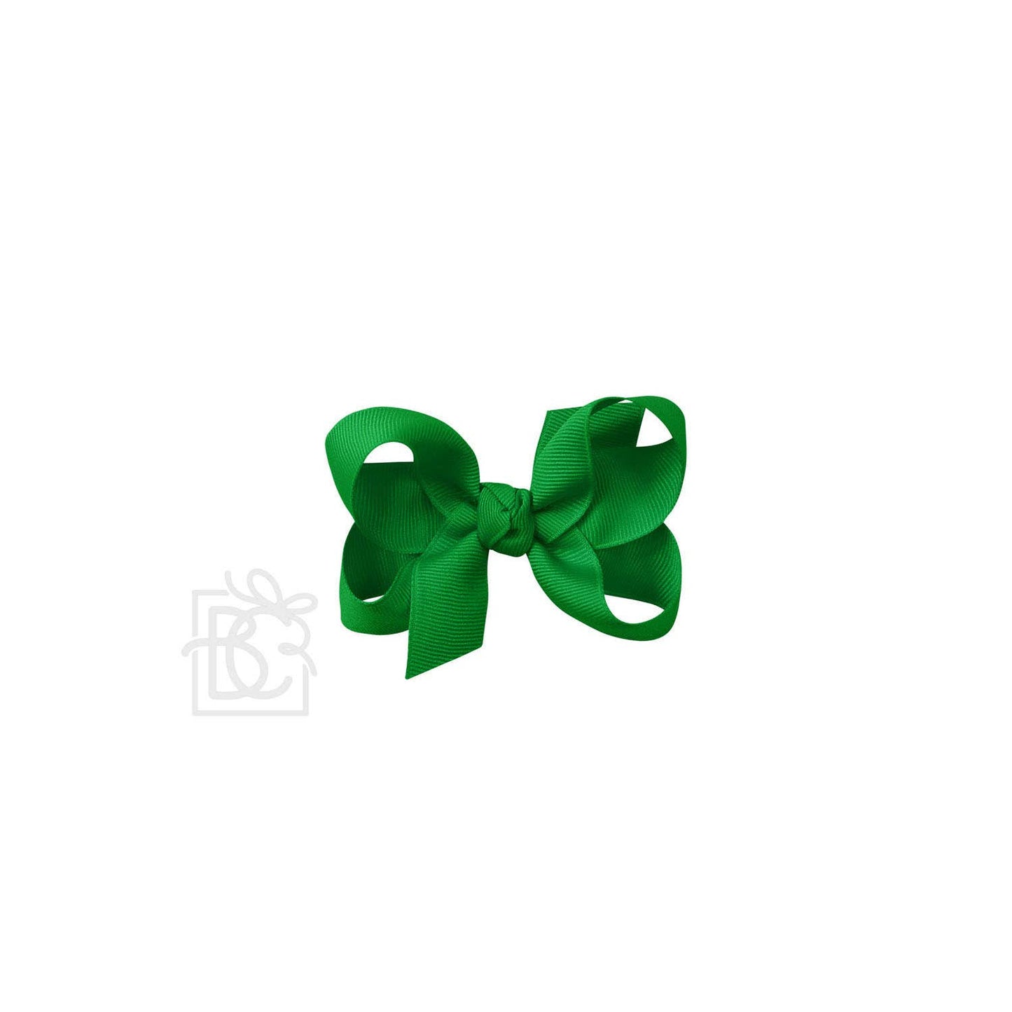 Beyond Creations, LLC - SIGNATURE GROSGRAIN BOW ON CLIP: 3.5" Medium - 7/8" Ribbon on Alligator Clip / EMERALD