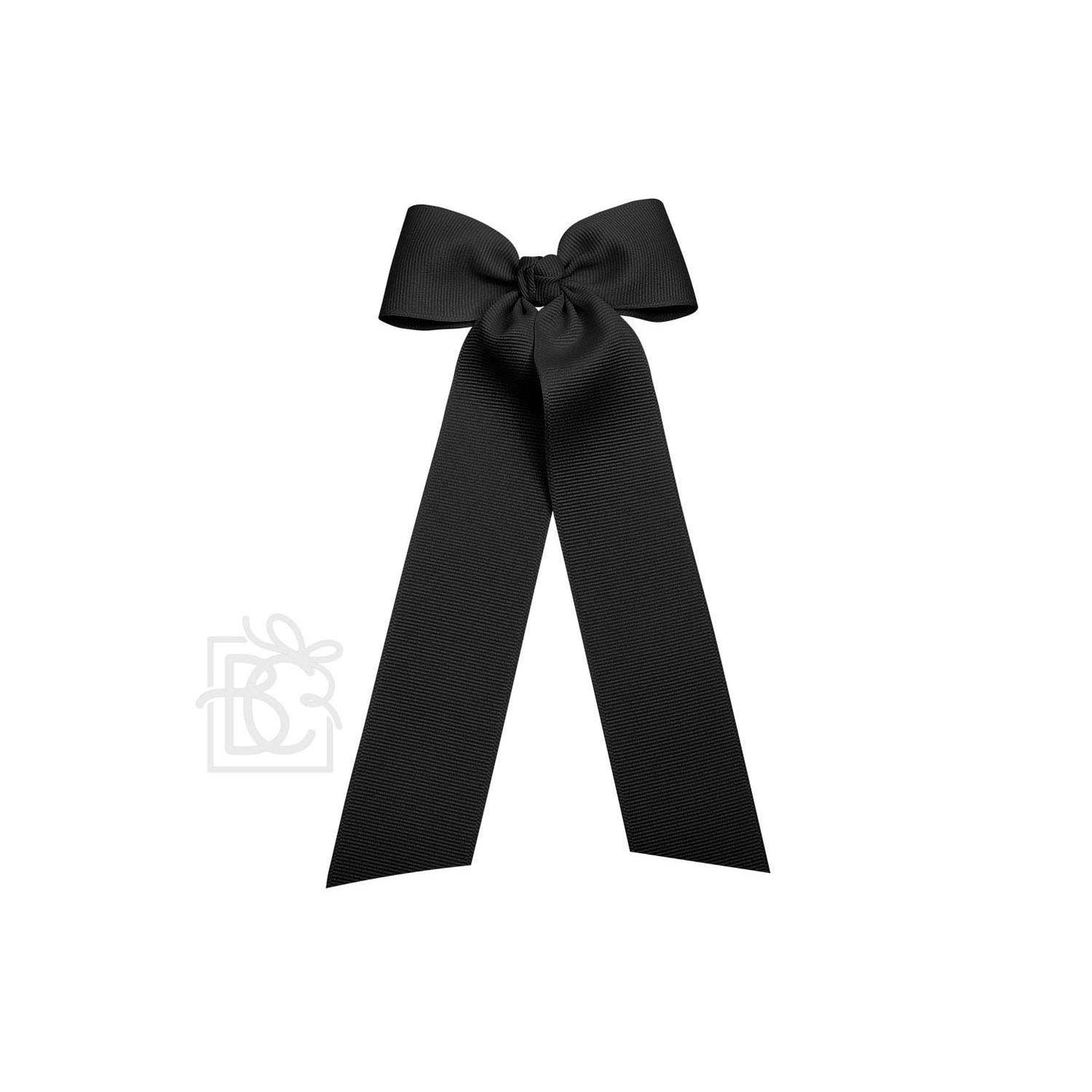 Beyond Creations, LLC - FLAT BOW W/ 7" STREAMERS ON ALLIGATOR CLIP: 4.5" W/ 7" Streamers / MILLENNIUM BLUE