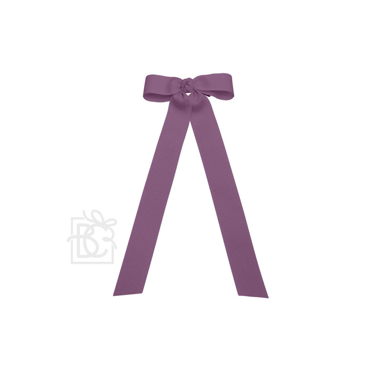 Beyond Creations, LLC - FLAT BOW W/ 7" STREAMERS ON ALLIGATOR CLIP: 4.5" W/ 7" Streamers / POWDER PINK