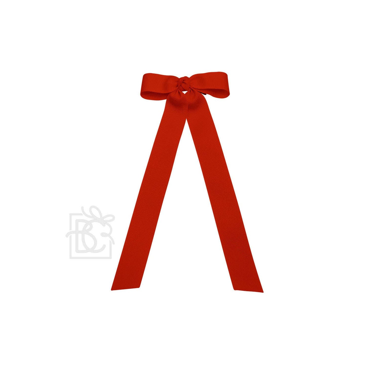 Beyond Creations, LLC - FLAT BOW W/ 7" STREAMERS ON ALLIGATOR CLIP: 4.5" W/ 7" Streamers / POWDER PINK