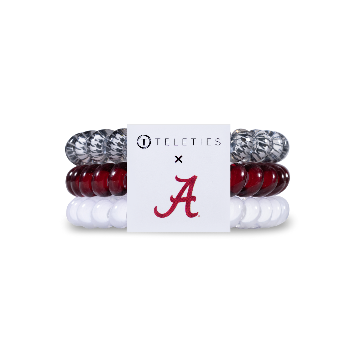 TELETIES - Spiral Hair Coils | Small | Univ. of Alabama Hair Ties