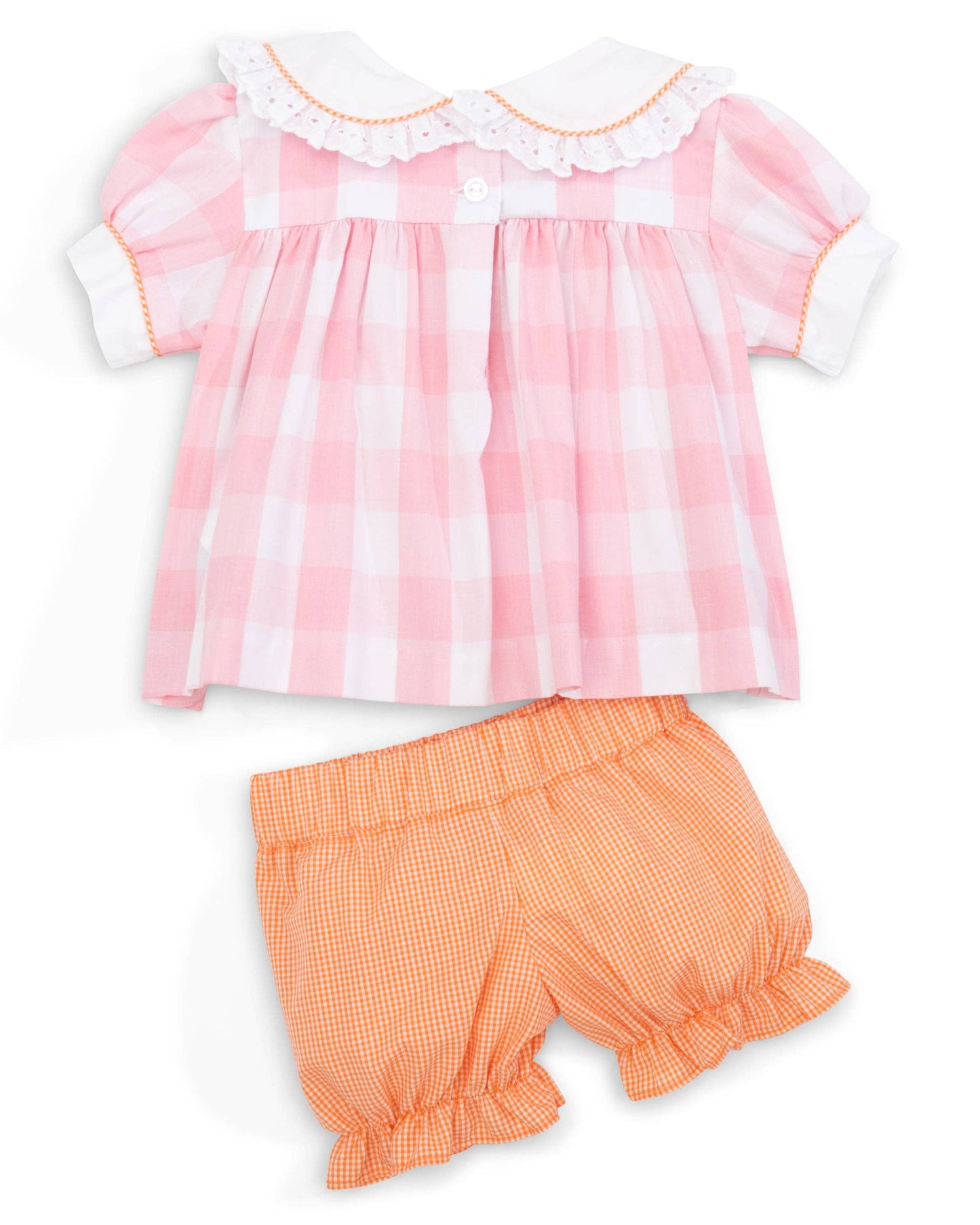 Posh Pickle - Proper Pumpkins Pink Gingham A-Line Dress and Bloomer Set