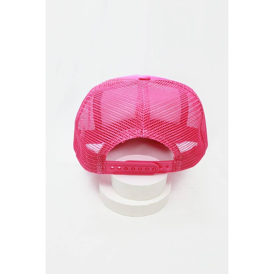 Love and Repeat - Classic Foam Trucker Hat Summer Mesh Rope Cap- Light Pink
