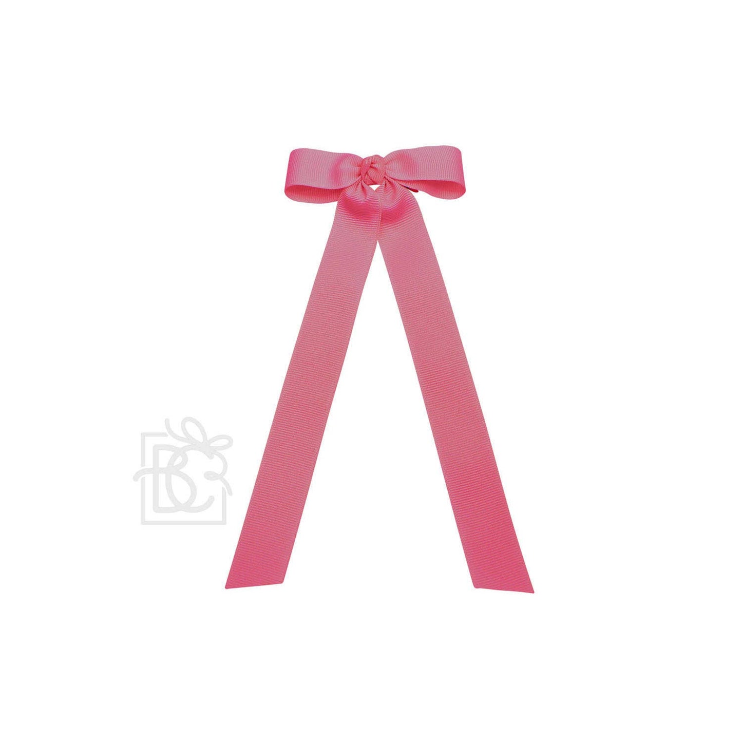 Beyond Creations, LLC - FLAT BOW W/ 7" STREAMERS ON ALLIGATOR CLIP: 4.5" W/ 7" Streamers / POWDER PINK