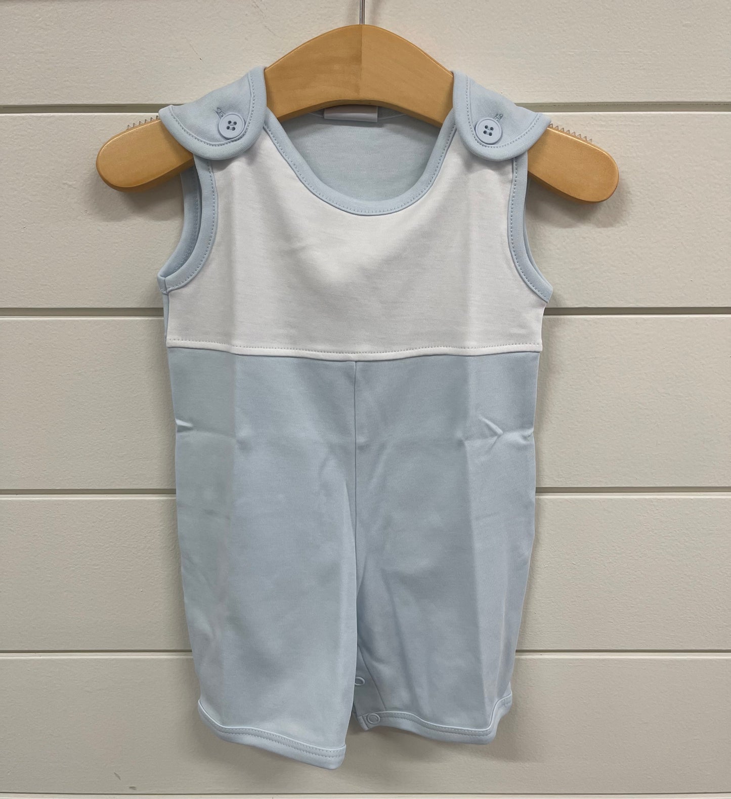 Squiggles- Romper -White +Blue