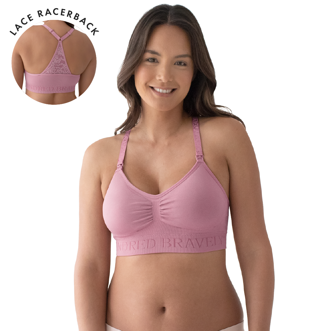 Kindred Bravely - Simply Sublime® Lace Racerback Nursing Bra- Pink