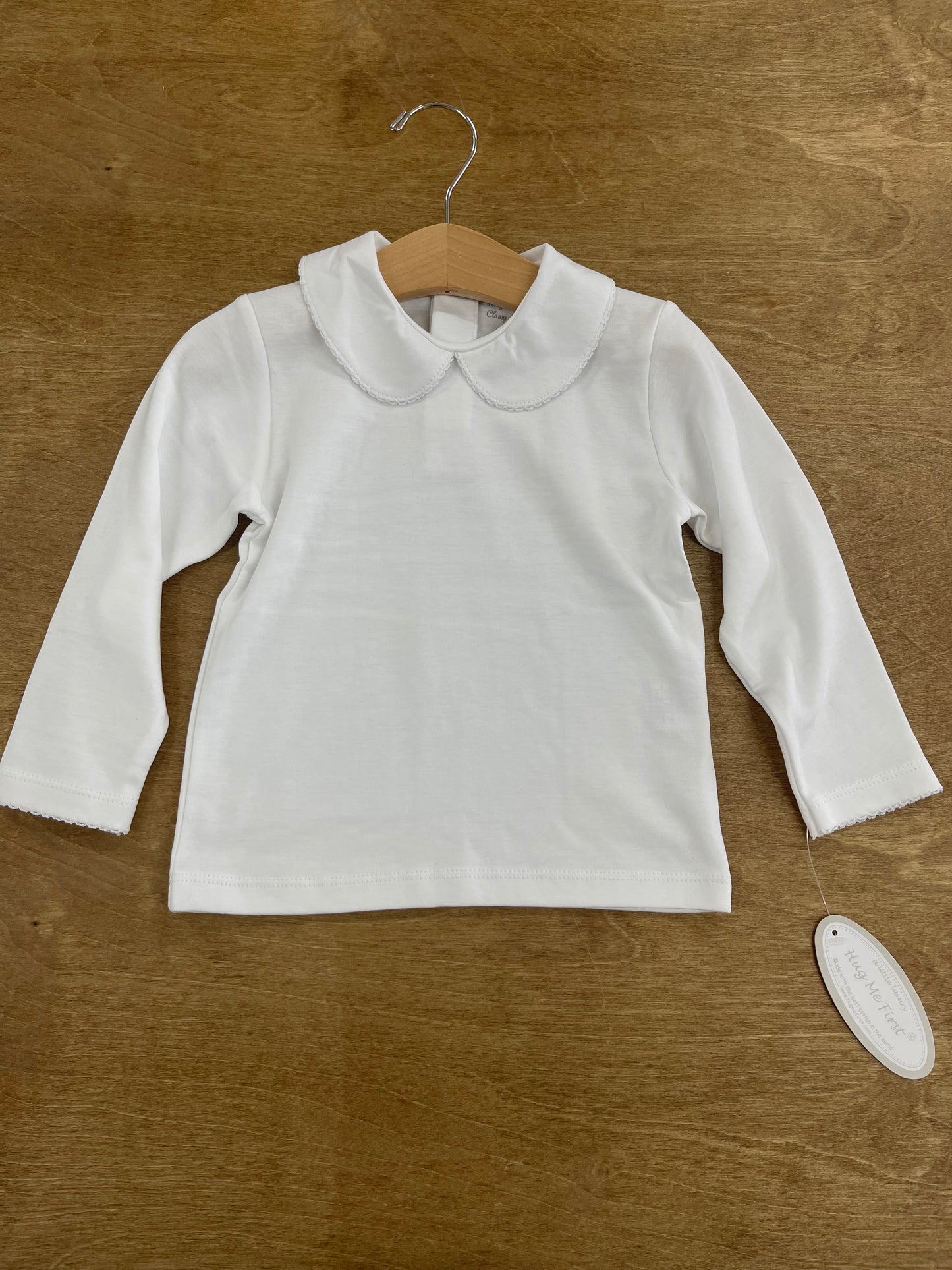 Hug Me First- White Collared LS