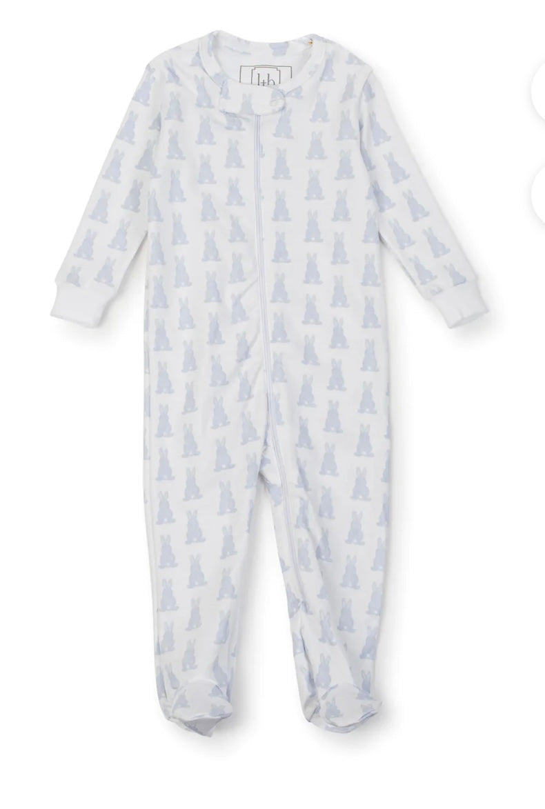 Lila&Hayes- Parker Zipper Pajama-Bunny Tails Blue