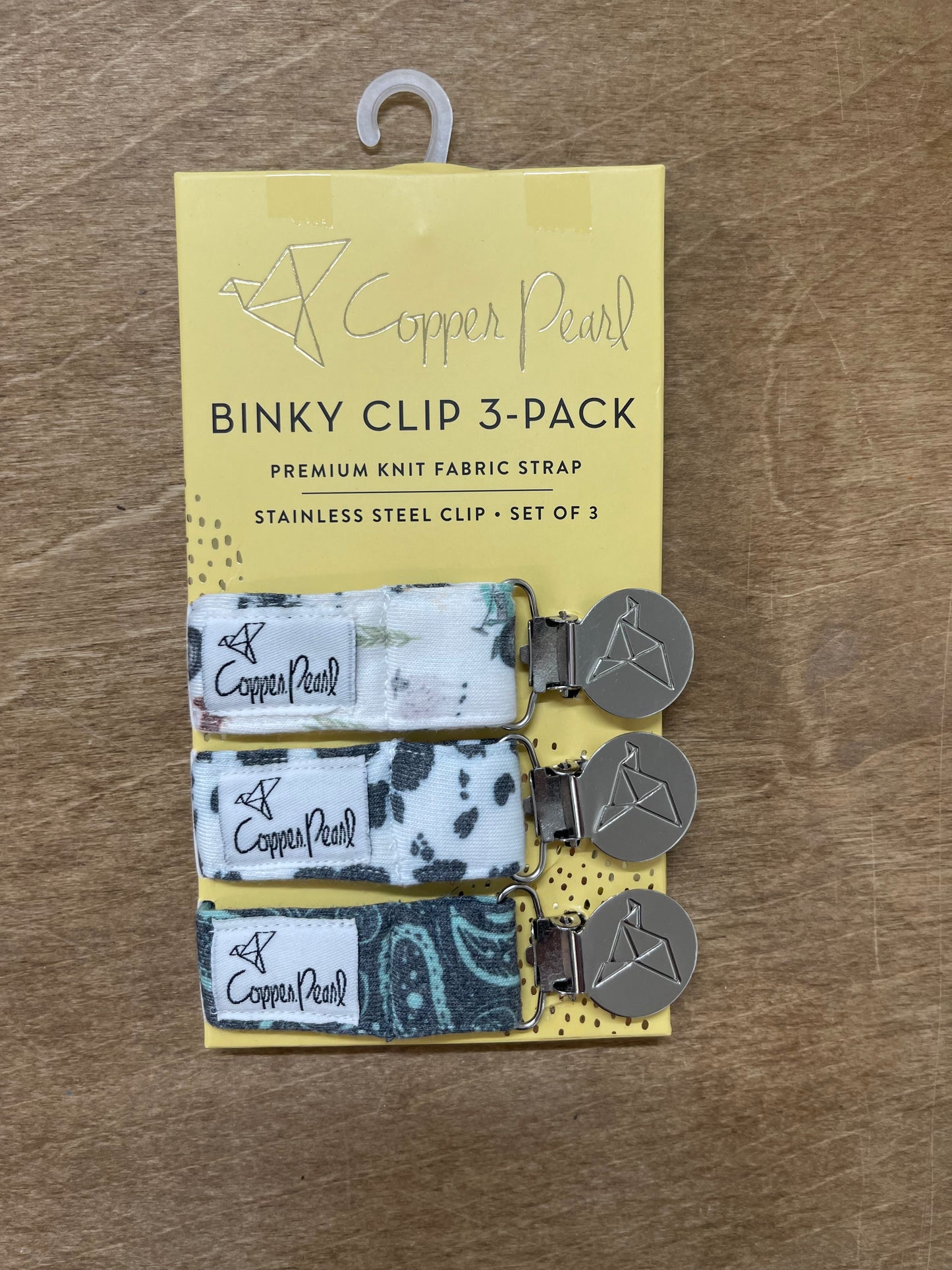 Copper Pearl- Binky Clips 3-Pack-Jo