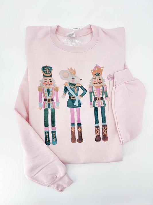 Hand Made Alabama - Nutcracker Sweatshirt - Pink Design