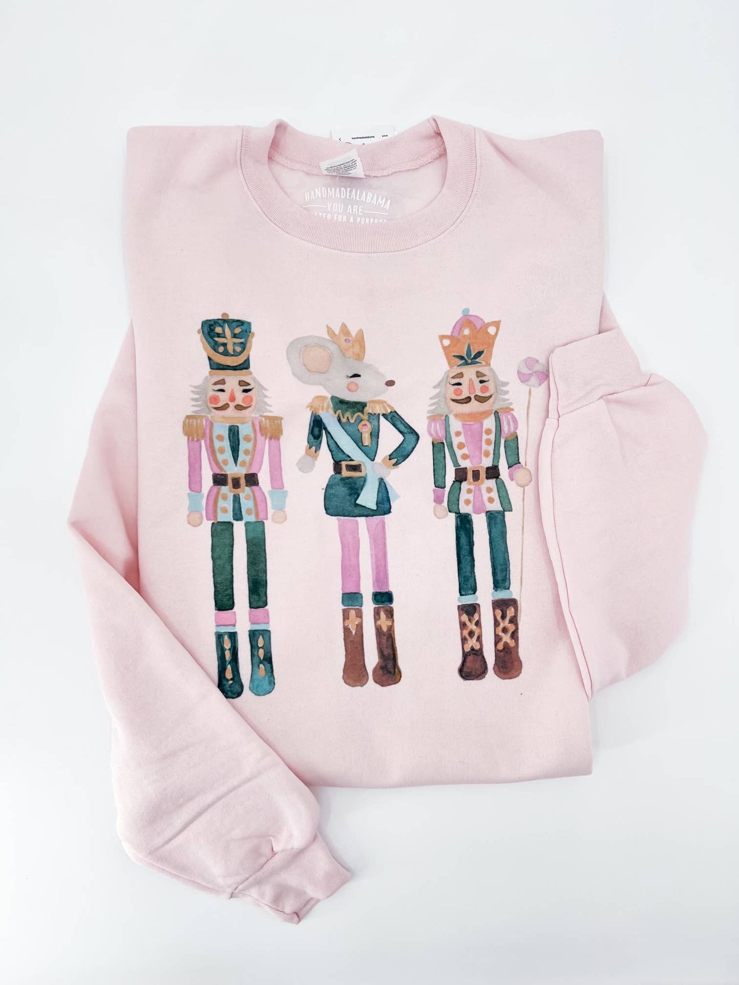 Hand Made Alabama - Kids - Nutcracker Sweatshirt-Pink Design