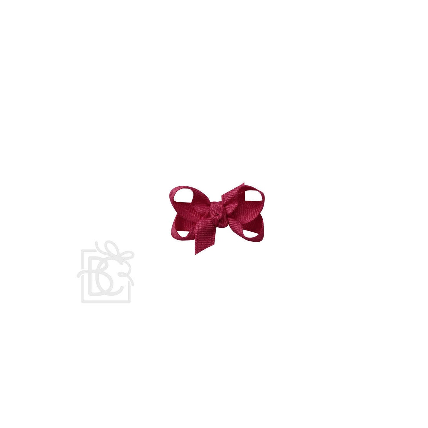 Beyond Creations, LLC - SIGNATURE GROSGRAIN BOW ON CLIP: 3.5" Medium - 7/8" Ribbon on Alligator Clip / CRANBERRY