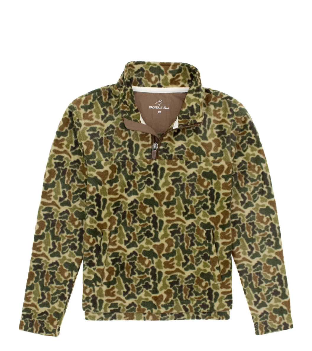 Properly Tied-Boys Sportsman Micro fleece Pullover-Vintage Camo