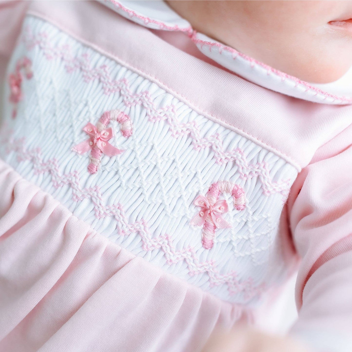 Magnolia Baby - Sweet Peppermint Smocked Footie: Newborn