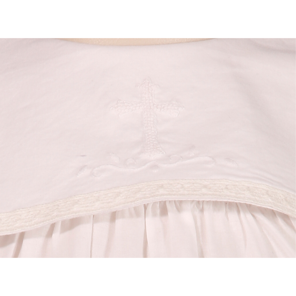 Hello Bebes! - Cross Embroidered White Boy Bubble