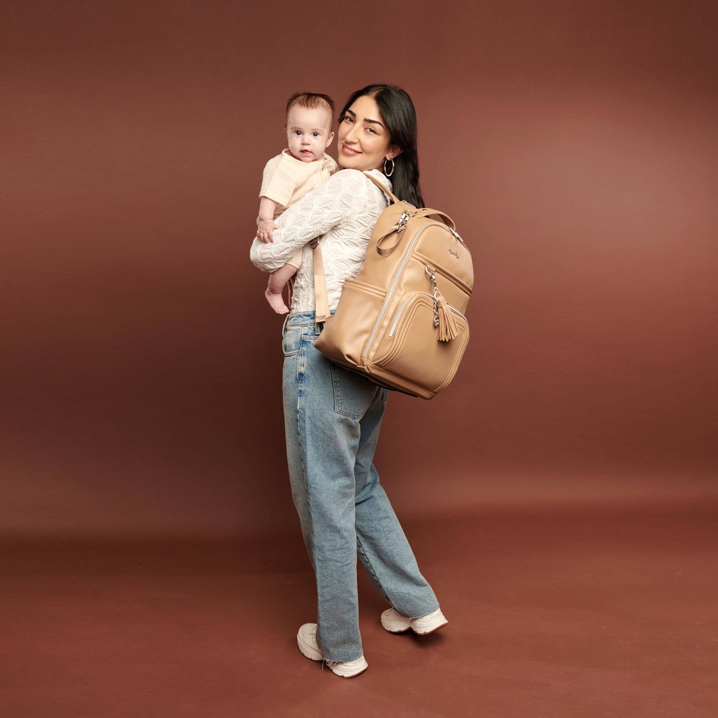 Itzy Ritzy - Chai Latte- Boss Plus-Backpack Diaper Bag