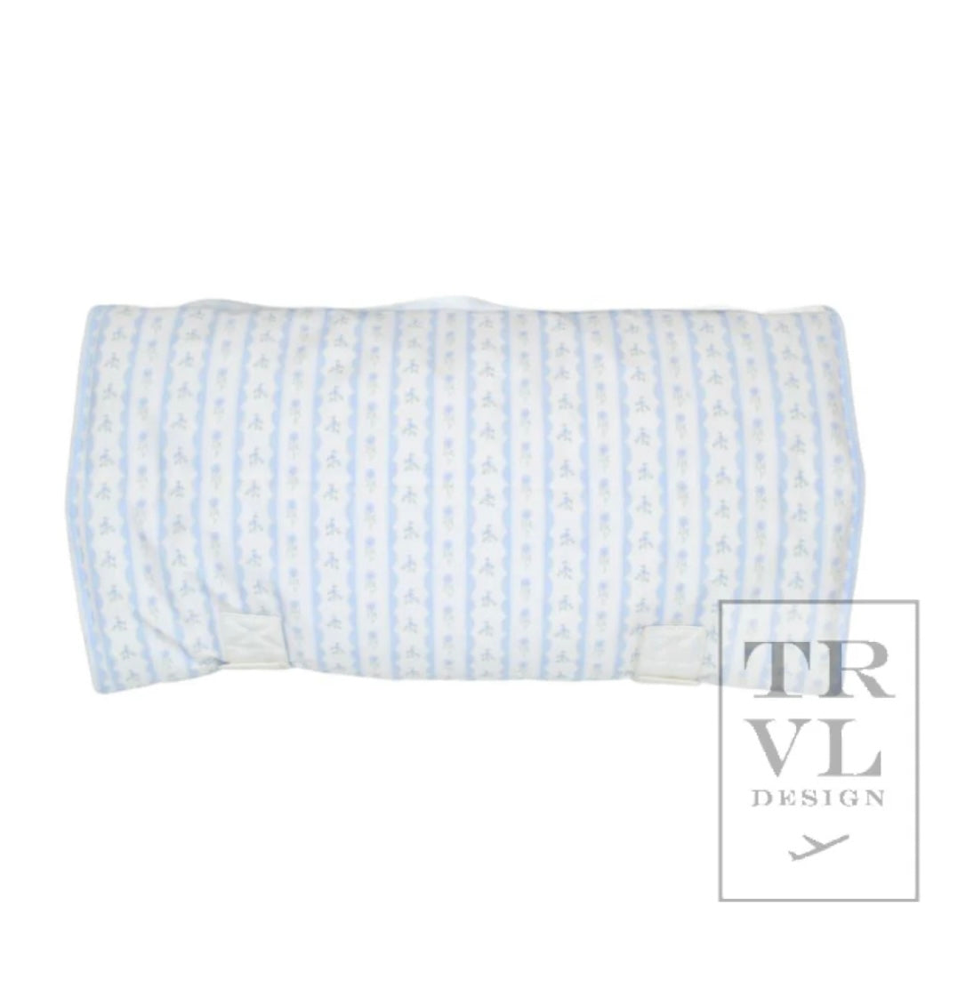 TRVI DESIGN-Rest Up! Ribbon Floral Blue Nap Mat