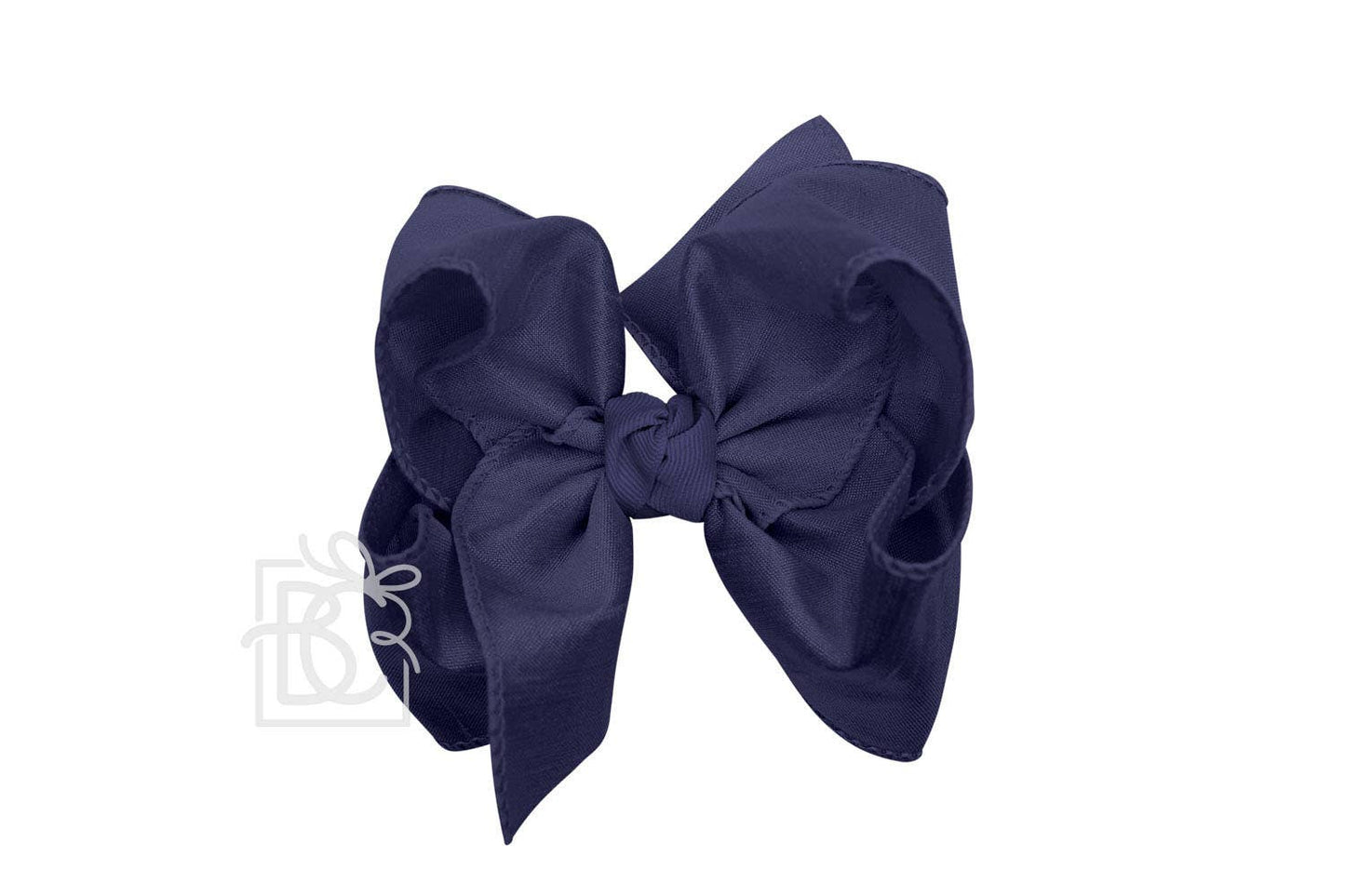 Beyond Creations, LLC - SILK BOW ON CLIP: 5.5" Huge - 2.25" Ribbon on Alligator Clip / WHITE