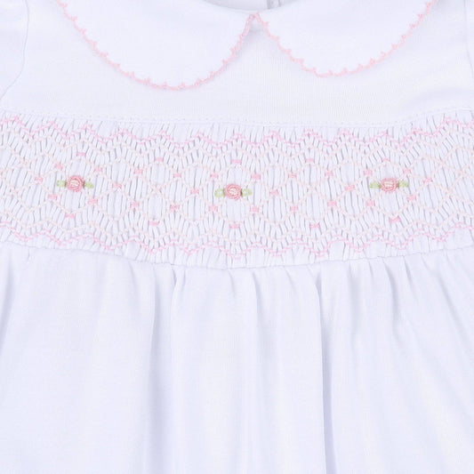 Magnolia Baby - Lilly & Lucas Smocked Pant Set - Pink: Newborn