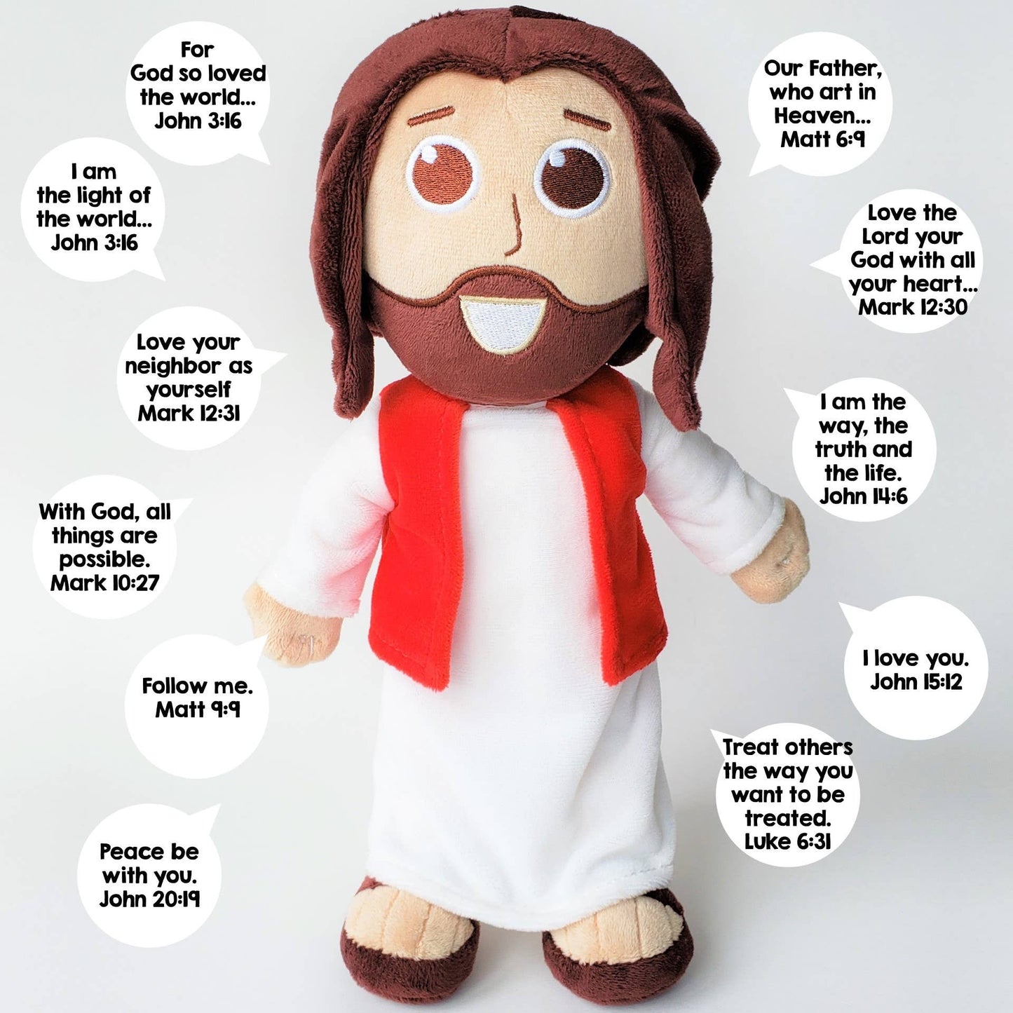 Jesusdoll - The Talking Jesus Doll - Plush Toy Speaks 10 Bible Verses