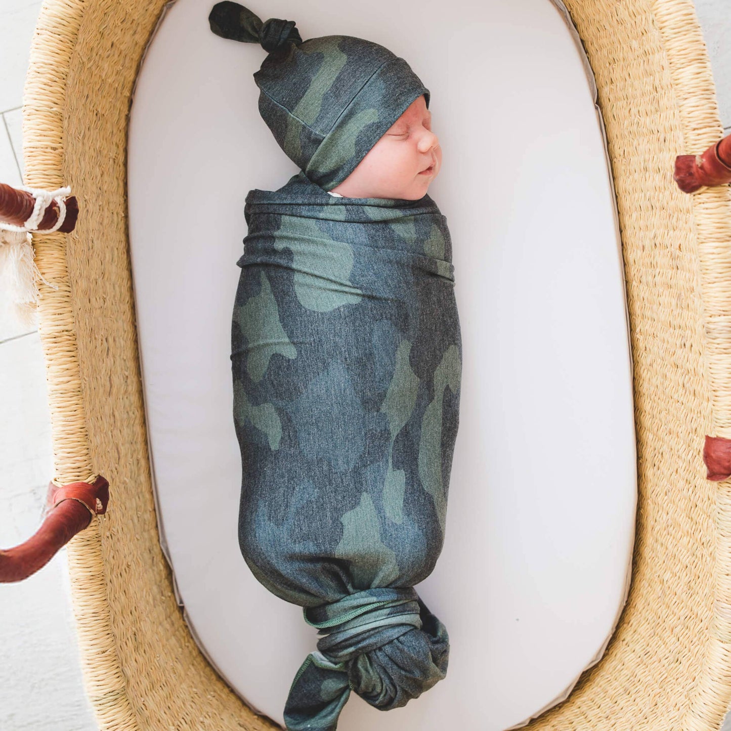 Copper Pearl - Knit Swaddle Blanket - Hunter