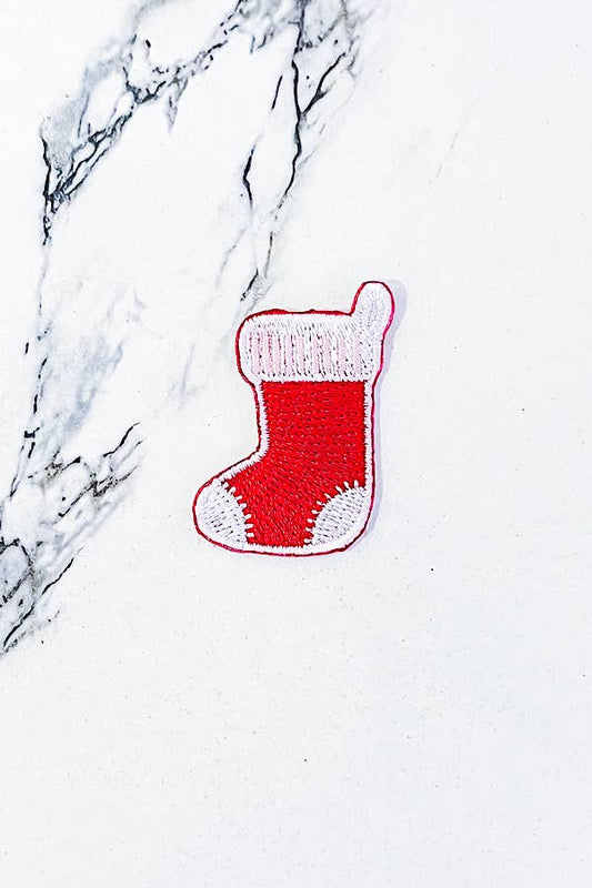 Nash Grey - Red Stocking Embroidered Patch