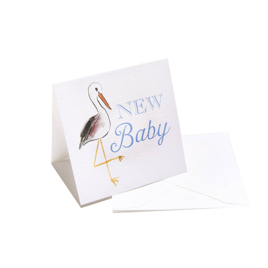 Over the Moon Gift - "New Baby" Blue Enclosure Card