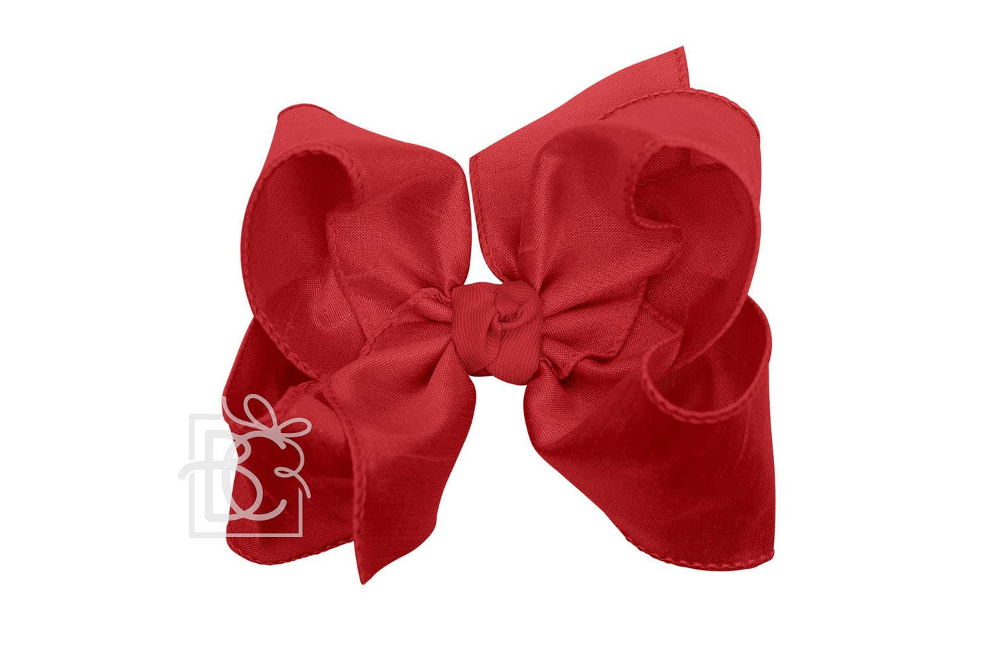 Beyond Creations, LLC - SILK BOW ON CLIP: 5.5" Huge - 2.25" Ribbon on Alligator Clip / RED