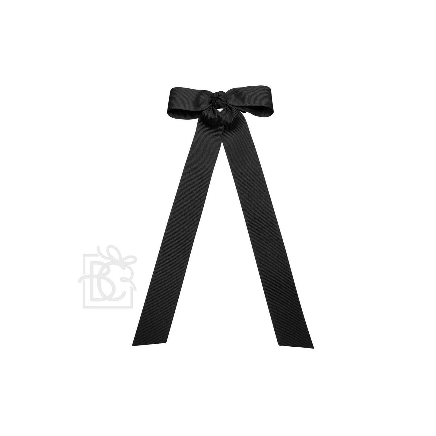Beyond Creations, LLC - FLAT BOW W/ 7" STREAMERS ON ALLIGATOR CLIP: 4.5" W/ 7" Streamers / MILLENNIUM BLUE